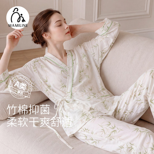 mamiline斜襟款月子服夏季