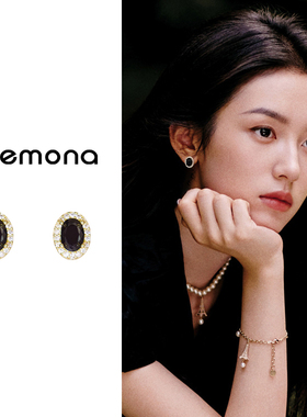 轻奢高级感小众耳环女士新款黑色复古气质中古简约冷淡风独特耳饰