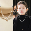 珍珠款 碎银子项链小众轻奢高级感毛衣链秋冬独特气质大气吊坠配饰
