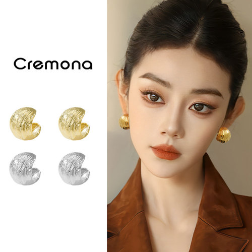 复古金色三角耳夹女士