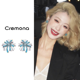 巨好看的烟花耳钉小众设计日常精致耳环2026新款爆款时尚个性耳饰