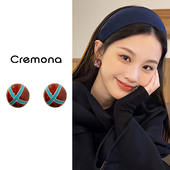 复古港风撞色耳环轻奢高级感巨好看绝美耳钉小众独特精致气质耳饰