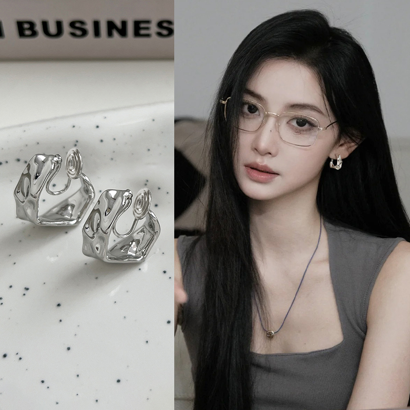 素圈蚊香盘耳夹无耳洞女耳环