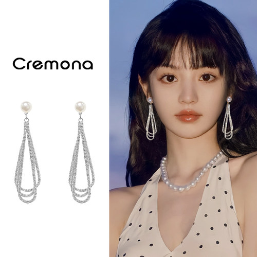 珍珠款螺旋耳夹高级感