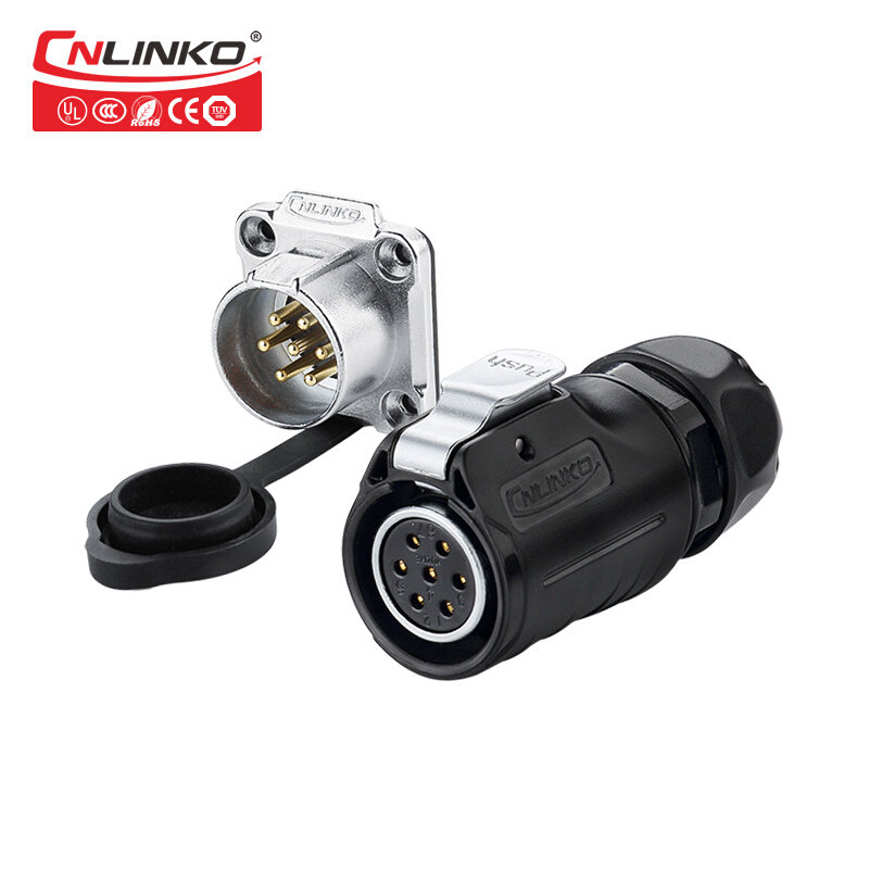 凌科M2焊接式2   5 7 9 芯镀金铜针反装防水航空连接器