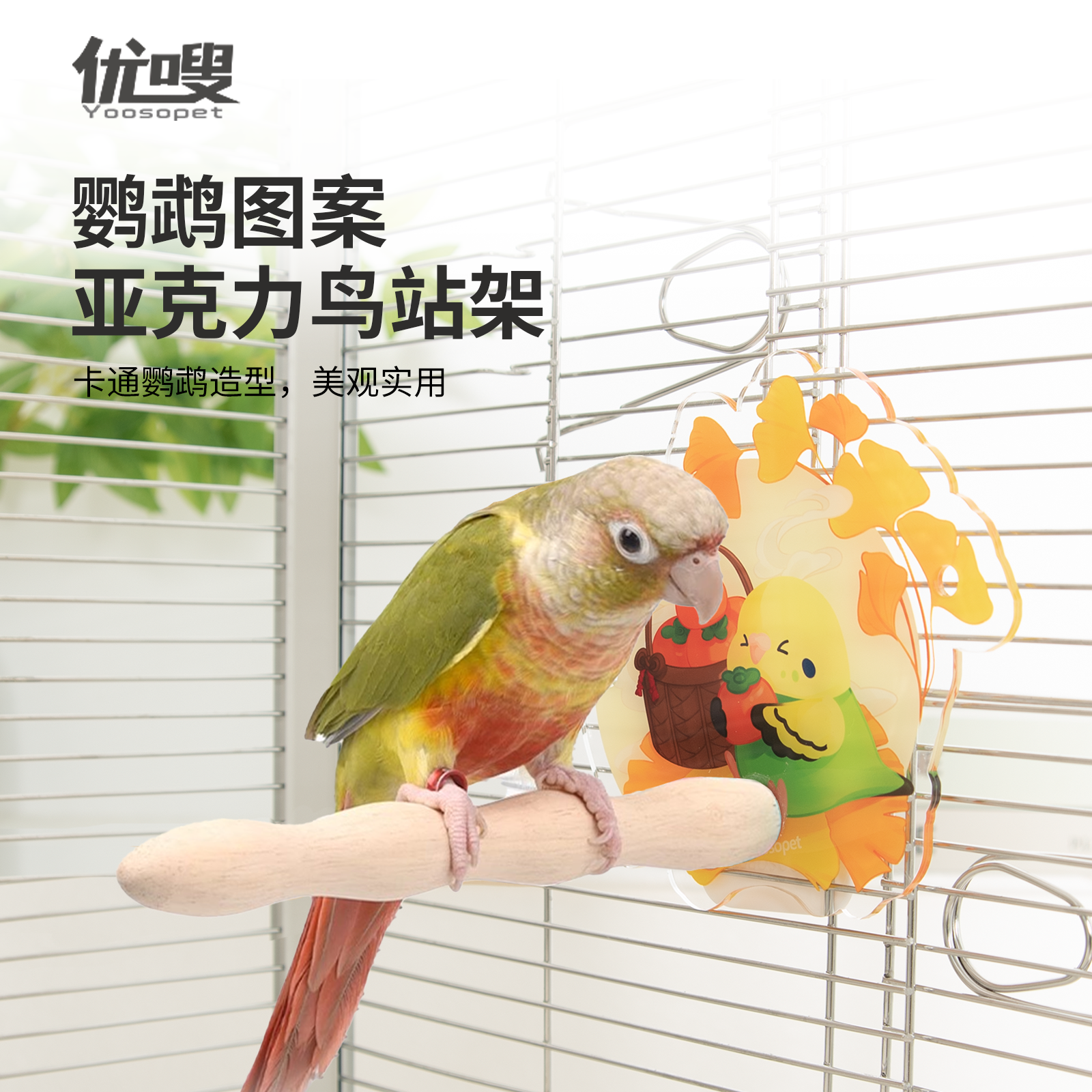优嗖鹦鹉亚克力站架吸盘窗户空中站架鸟笼两用玄凤站杆玩具磨爪,宠物/宠物食品及用品,鸟玩具,淘宝优惠券,粉丝福利购,淘宝优惠卷