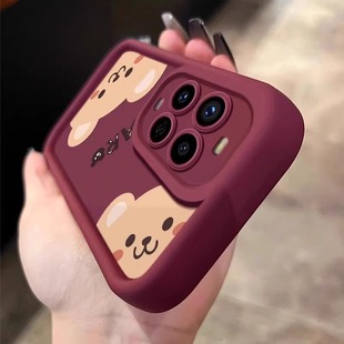 适用华为nova15pro手机壳新款进口硅胶nova14ultra高端网红女14por保护套全包防摔huawei的镜头luck小熊超火3