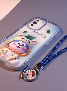 适用于华为nova10pro手机壳带叮当挂绳nova14pro卡通硅胶全包曲面屏nova13pro新款透明防摔8pro女款网红可爱