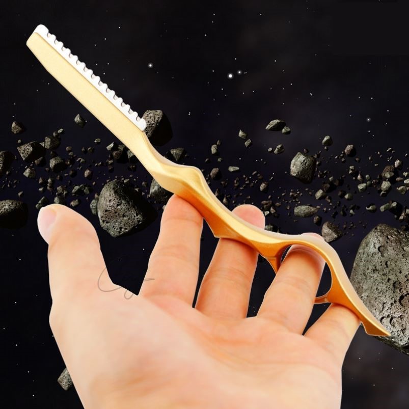 包邮美发削刀理发刮刀全钢削发刀架削发器手型设计剃刀发型师适用