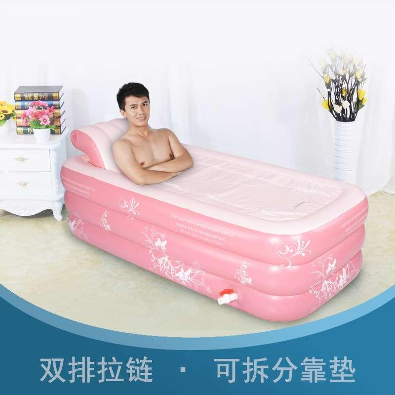 方形充气浴缸家用可移动成人按摩