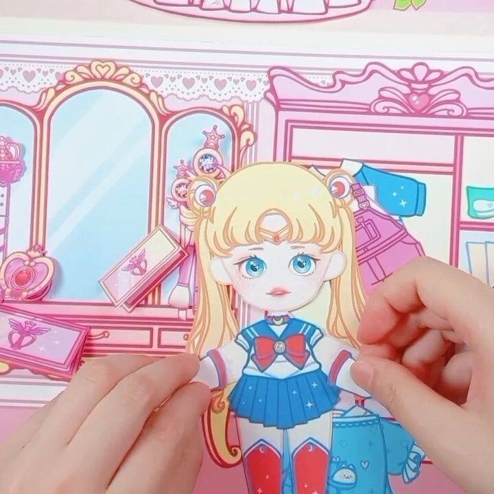 换装纸娃娃/美少女战士水冰月/女孩换装玩具安静书游戏手工材料包