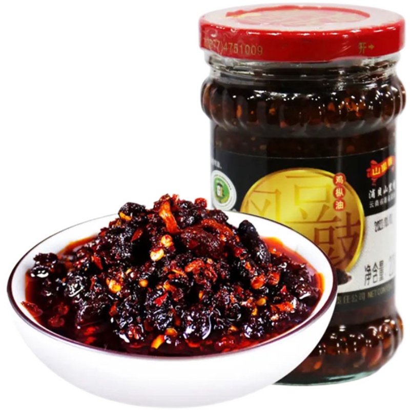 鸡枞油豆豉瓶装风味下饭菜山里香