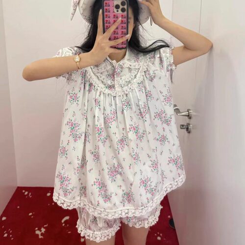 宁艺卓同款甜美宽松舒适睡衣套装