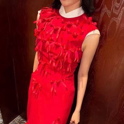 宴会礼服订婚领证出片喜庆连衣裙