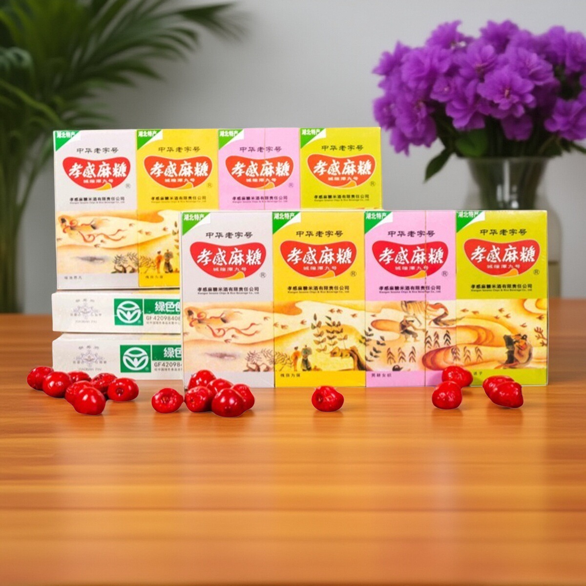 湖北特产孝感麻糖麦芽糖旗舰店黑芝麻白芝麻传统工艺麻片休闲零食