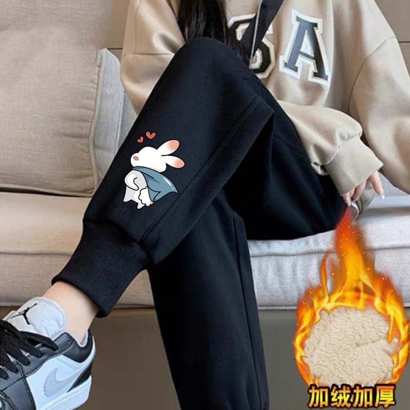 加绒女裤子秋冬季新款大码运动裤羊羔绒百搭保暖哈伦裤束脚休闲裤,女装/女士精品,卫裤,淘宝优惠券,粉丝福利购,淘宝优惠卷