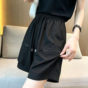情侣装短裤女外穿2026新款男女同款夏季薄款运动休闲裤工装五分裤