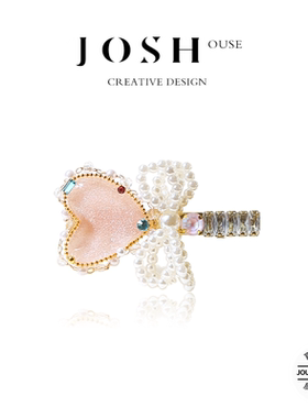 简约气质彩钻蝴蝶结发卡少女心个性百搭刘海碎发侧边鸭嘴夹发饰