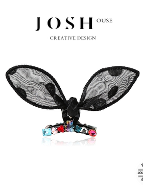 高级水钻小熊蝴蝶结立体发抓女侧边甜美顶夹抓夹高颜值后脑勺夹子