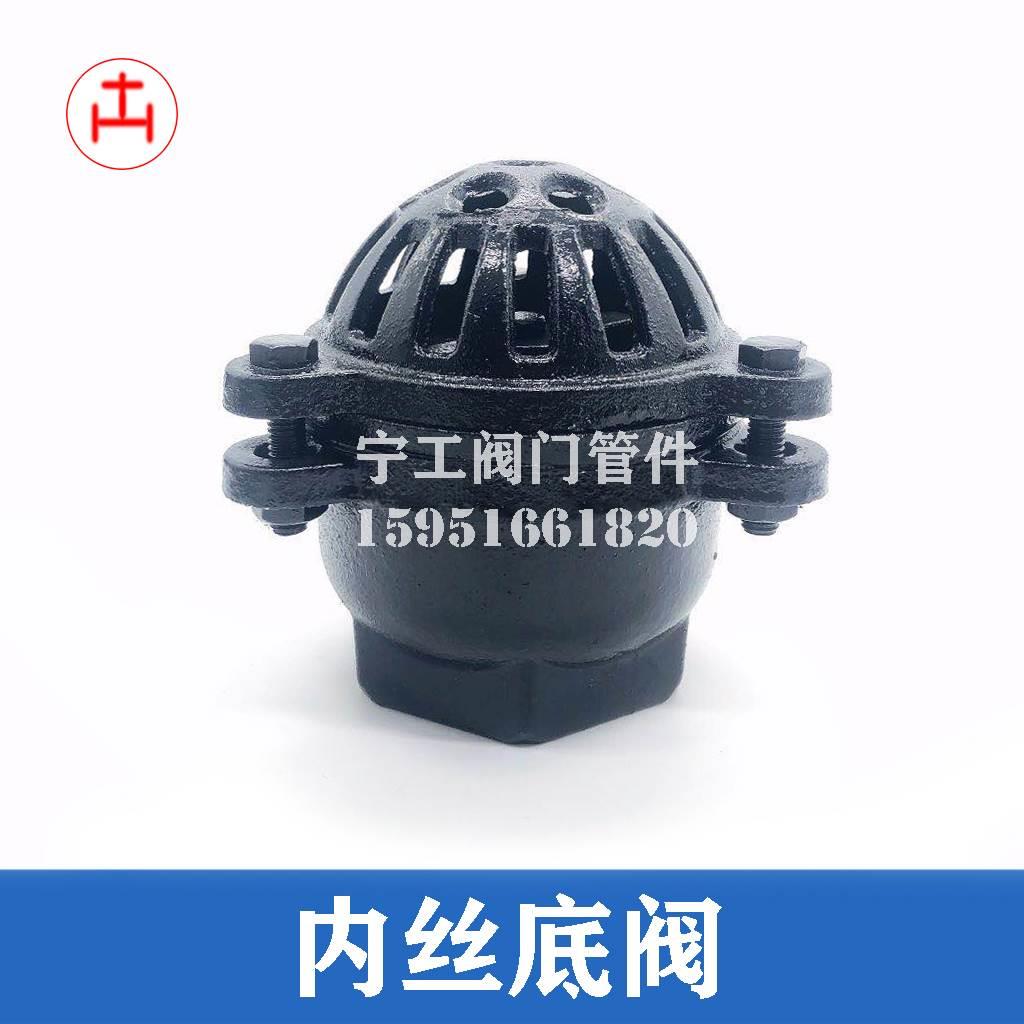 丝扣底阀 H12X-2.5 铸铁螺纹水泵头止回阀进水口单向阀DN40 50 65