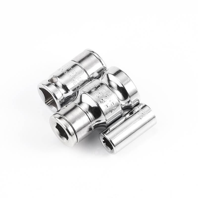 批头转换头套筒转接头弹套大中小飞扣环套筒H6.35/8/10mm旋具接头