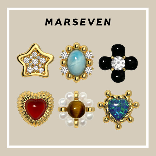 MARSEVEN 恬梦系列耳钉S925精致小巧原创设计耳饰组合2026新品