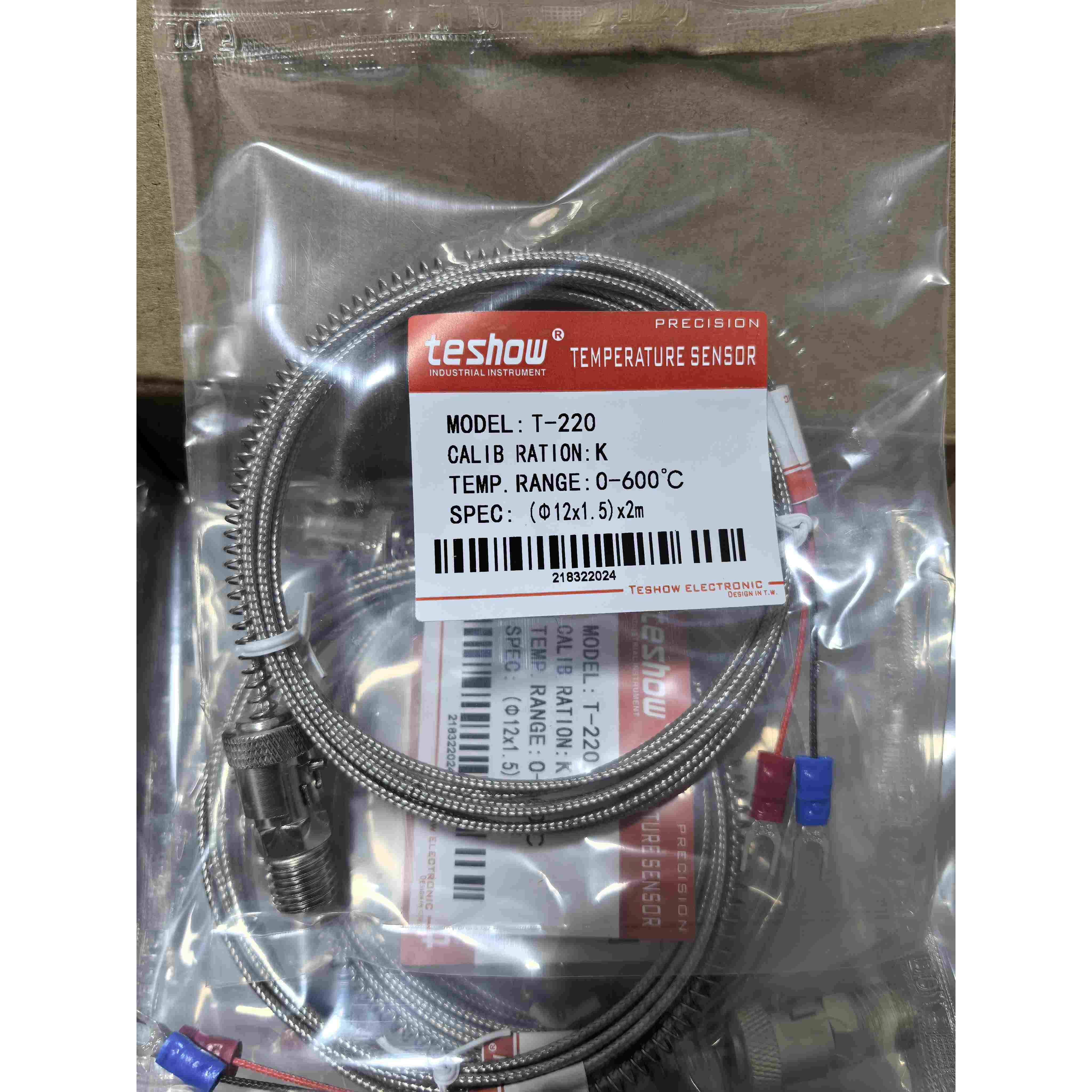 teshow台松T-220压簧式热电偶绝缘 插口式非接地热电偶