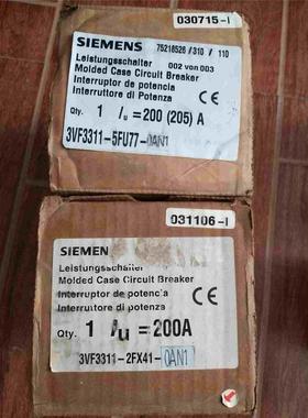 断路器3VF3311-5FU77-0AN1/2FX41-0AN1 200A 3P现货