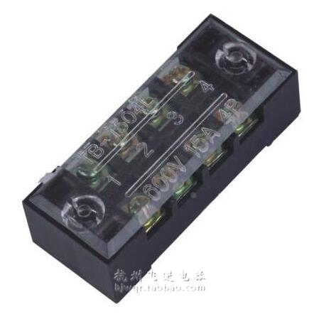 奥宇接线板 TB-1504 固定式接线端子 15A 4P 接线板 铁芯