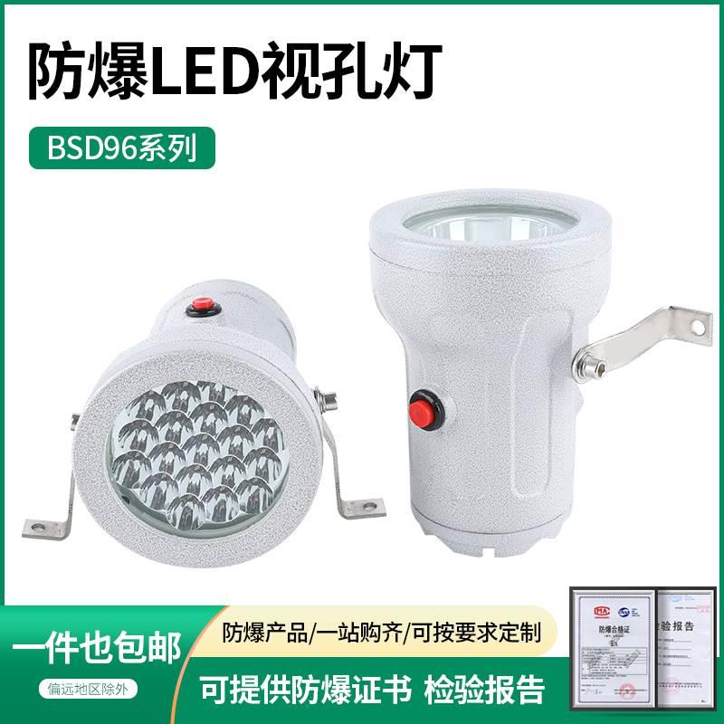 BSD96防爆视孔灯化学容器LED反应釜视镜探照观察矿用内12/24/36V