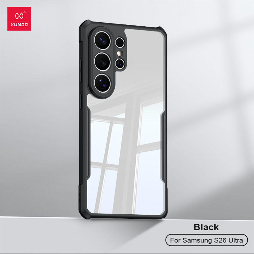 讯迪新款三星S26Ultra手机壳气囊防摔适用Samsung S26+镜头全包透明壳Galaxya S25保护套软硅胶磁吸带支架TPU