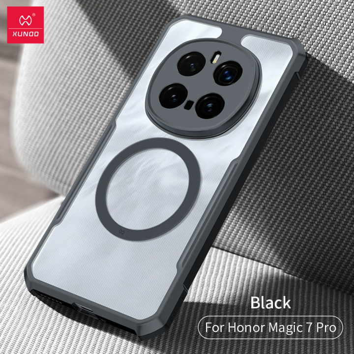 讯迪 适用荣耀magic7Pro手机壳新款保护壳镜头全包壳荣耀magic7保护套新机壳magic6气囊防摔透明磁吸支架外壳