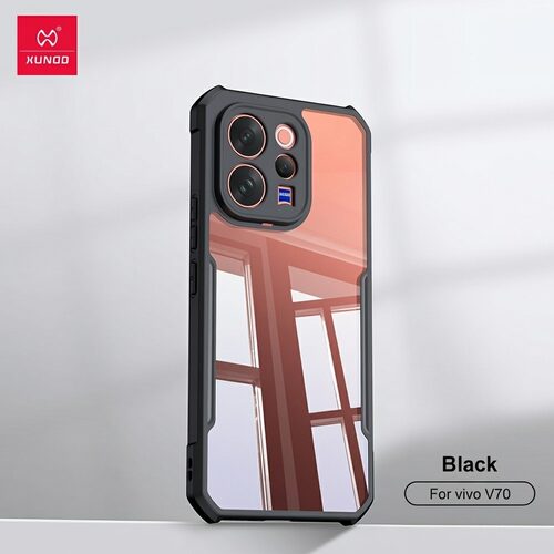 XUNDD 适用vivo v70手机壳新款气囊防摔vivo v70FE透明保护壳TPU边框PC后盖