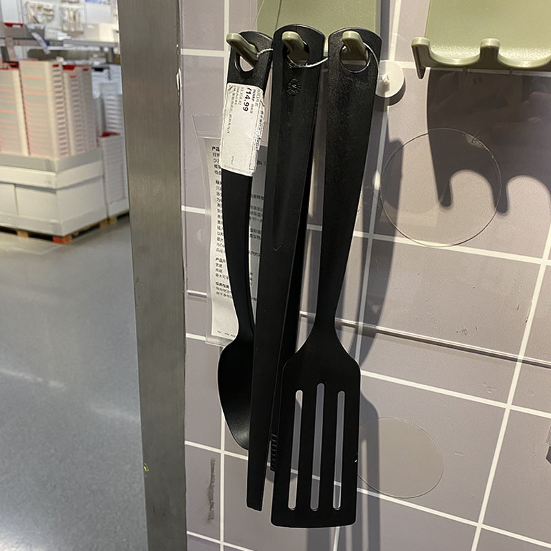 宜家格纳普厨具3件套炊具套装烹饪工具黑色不粘锅锅铲国内代购