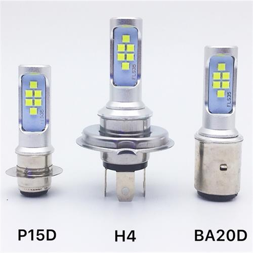 12V热卖摩托车电动车远近光LED超亮大灯单爪双爪三爪80W凸珠大灯