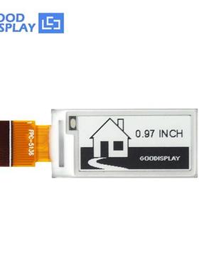 0.97寸黑白色电子墨水屏4灰阶分辨率184x88 FPC18Pin GDEM0097T61