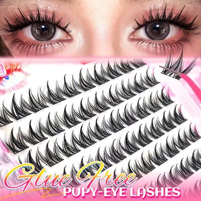 puppy eyelashes免胶假睫毛犬系狗狗眼自然漫画眼大容量套装国产