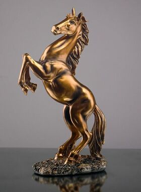 树脂3色艺术雕刻马摆件宗教客厅玄关饰摆美学创意摆件瞬间震撼