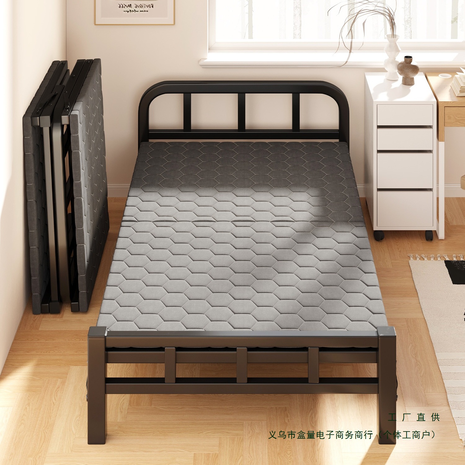 折叠床单人床家用成人出租屋简易床办公室午休床宿舍便捷硬板铁床