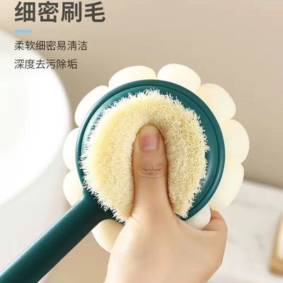 洗澡搓背神器搓澡巾长柄软毛双面沐浴刷二合一多功能