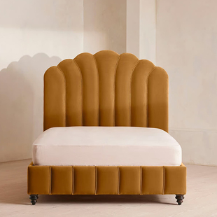 意式极简客厅酒店会所设计师款创意1.8米双人床1.5米单人床