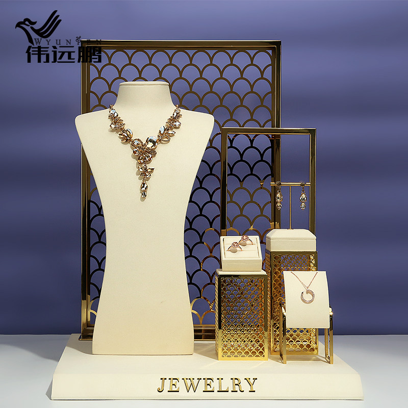 伟远鹏珠宝橱窗陈列道具项链戒指耳环耳钉饰品展示架首饰摆放柜台