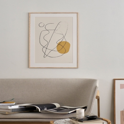 急速发货抽象线条色块装饰画置物柜餐边柜背景挂画餐厅客厅角落北