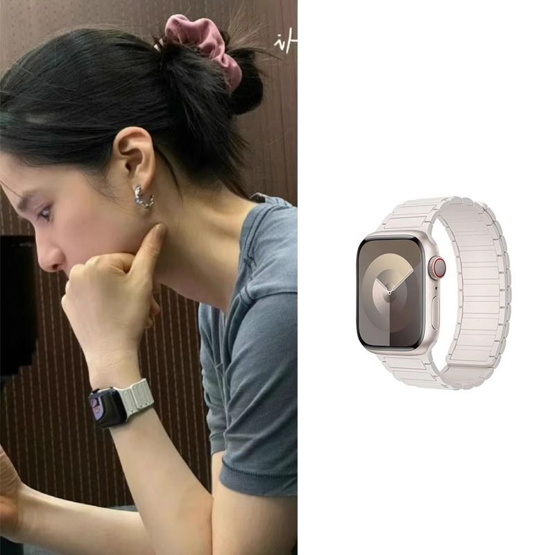 4724张婧仪适用iWatchs9表带苹果手表10代华强北Applewatchs8磁吸
