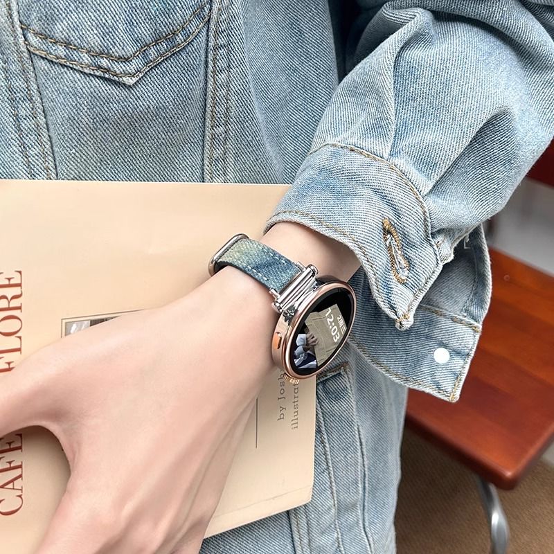 适用小米手表watchs4/3/2pro表带复古牛仔运动小米S3/2手表腕带