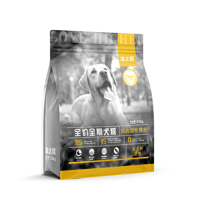 海之格犬粮狗粮鸭肉甜橙通用大型中型干粮牛羊肉鸡肉1.5kg