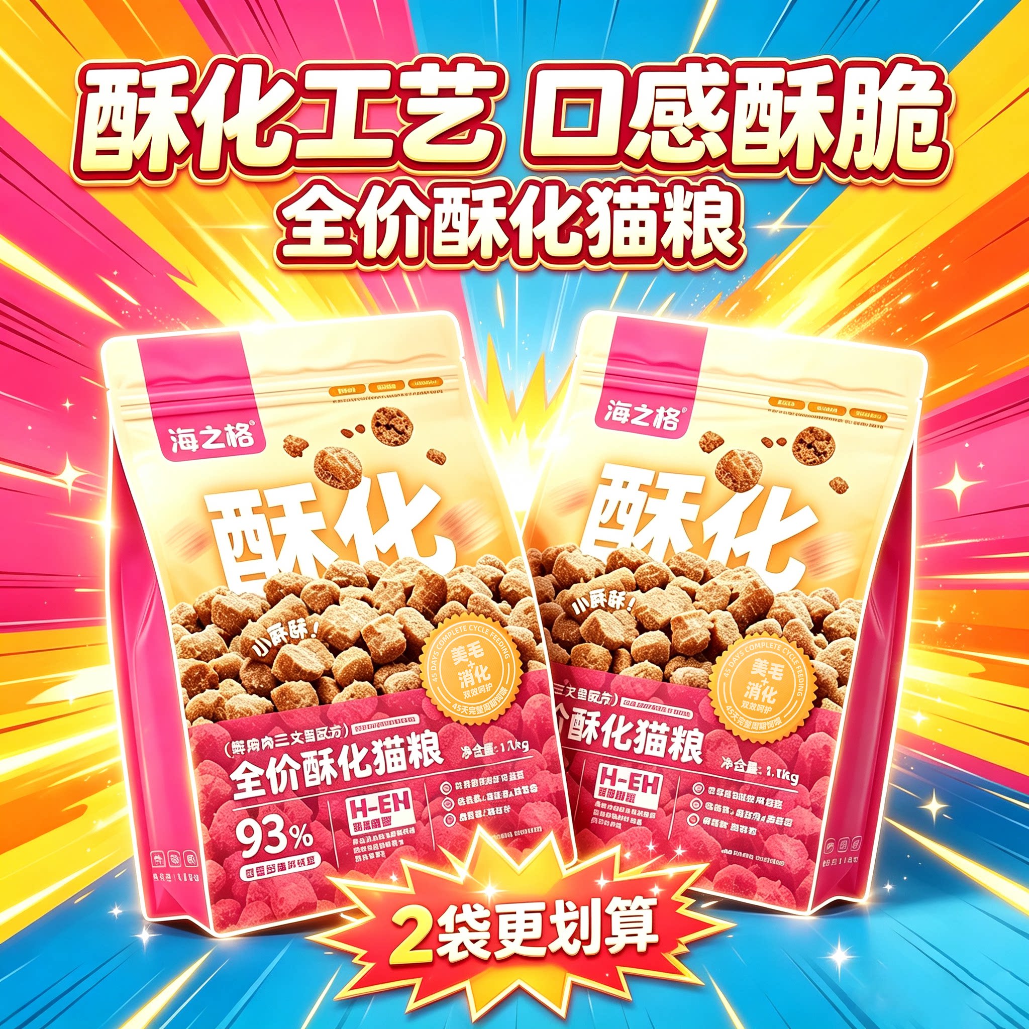海之格全价膨化酥化猫粮鲜鸡肉三文鱼配方酥脆好消化