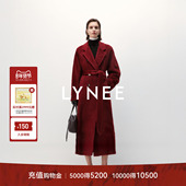 LYNEE 毛呢外套 秘鲁进口苏力羊驼毛大衣长短款 101801 意大利