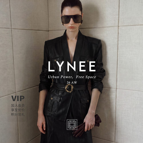 LYNEExTORIL收腰无领PU皮夹克