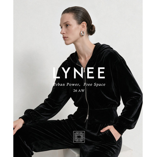 LYNEE老钱风黑色丝绒夹克女